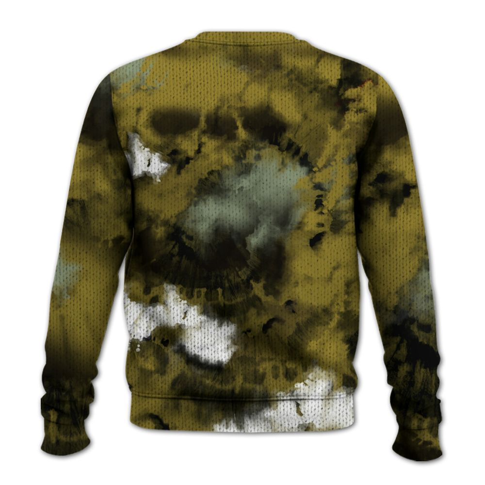Knitted Sweater To Match Air Flightposite Metallic Gold - God Blessed Tie Dye