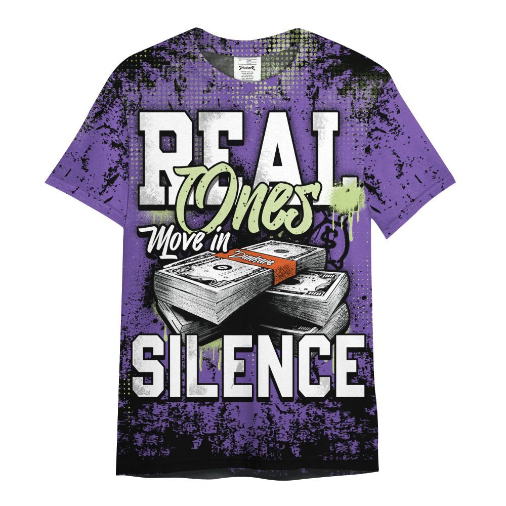 Shirt To Match Canyon Purple 4s - Move In Silence Money Street Retro All Over Print