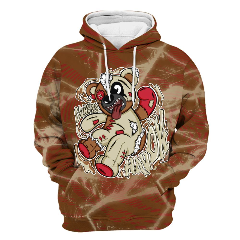 Hoodie To Match Archaeo Brown 5s - Havok Bear All Over Print