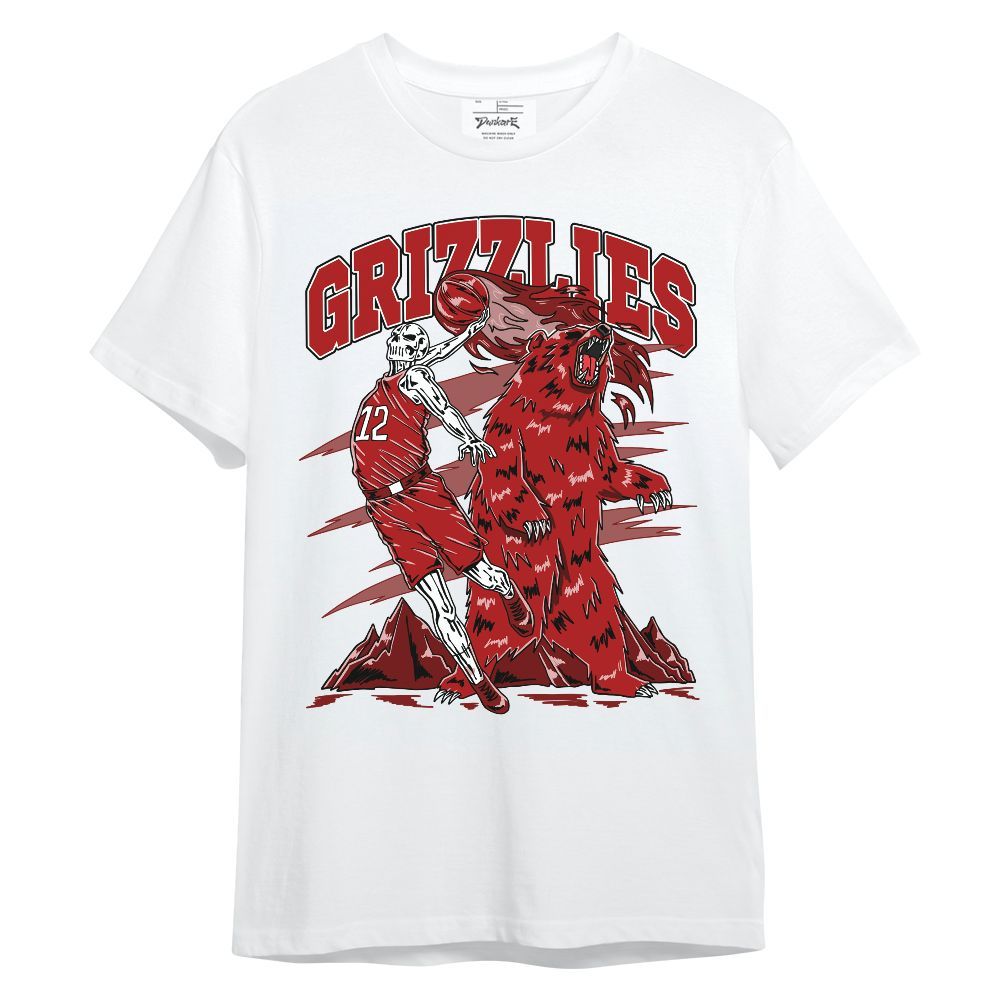 Shirt To Match Red Taxi 12s - Grizzly Bear Skeleton Unisex Shirt