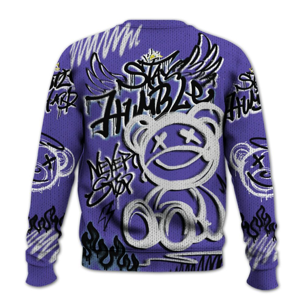 Knitted Sweater To Match Retro Concord 5s - Humble Drip Streetwear Graffity