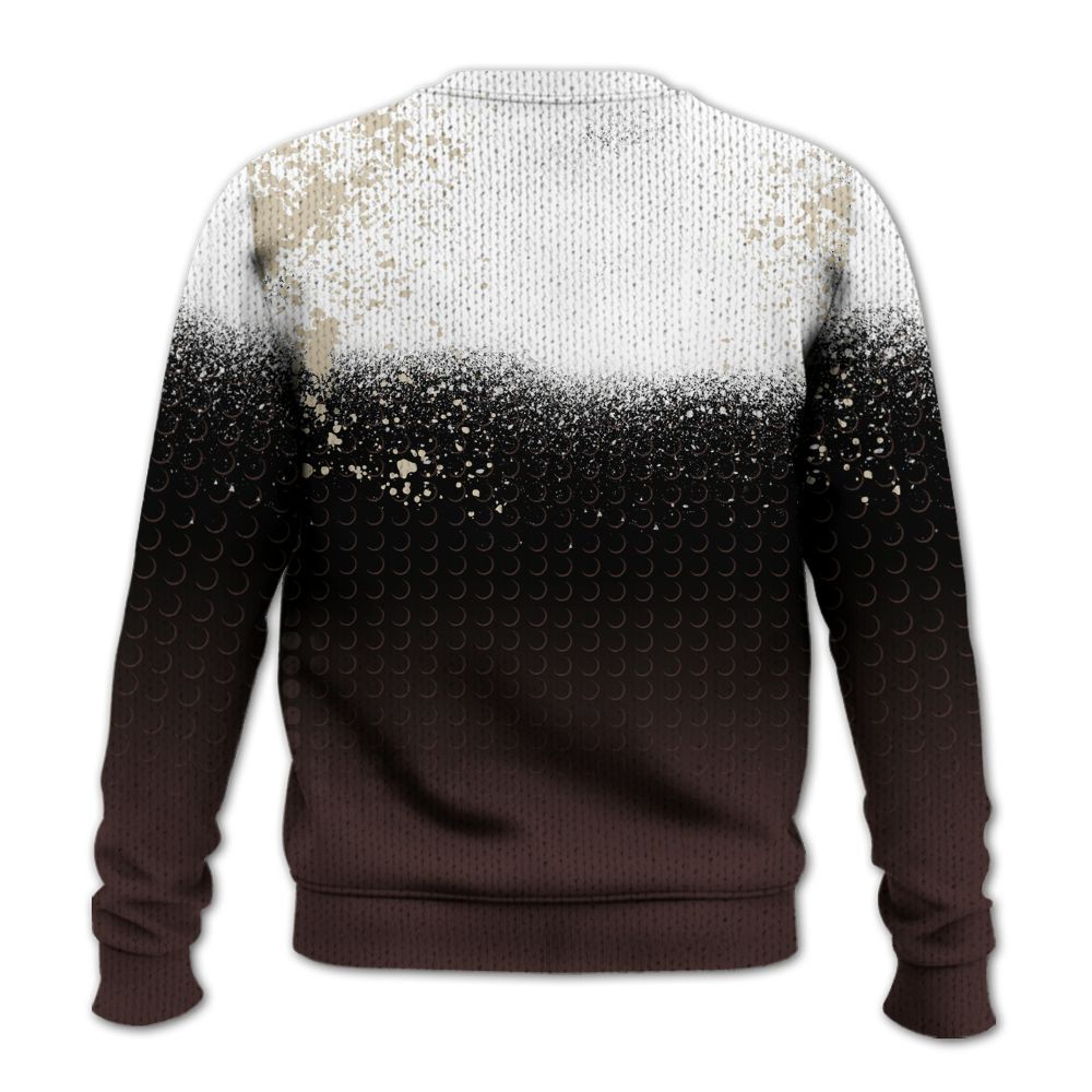 Knitted Sweater To Match Burgundy Crush 3s - Halftone Time Is Money