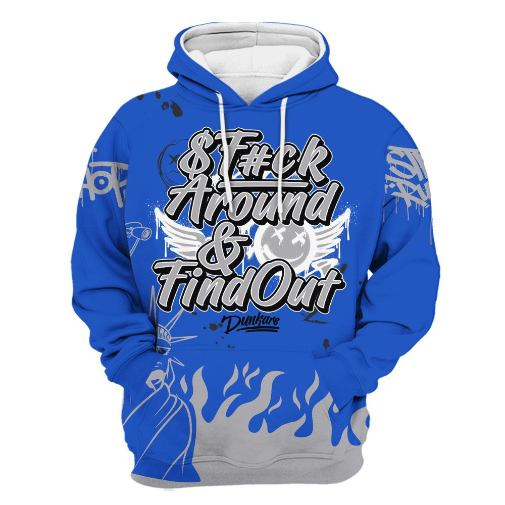 Hoodie To Match Retro Stealth 5s - Graphic Fck Around Find Out All Over Print