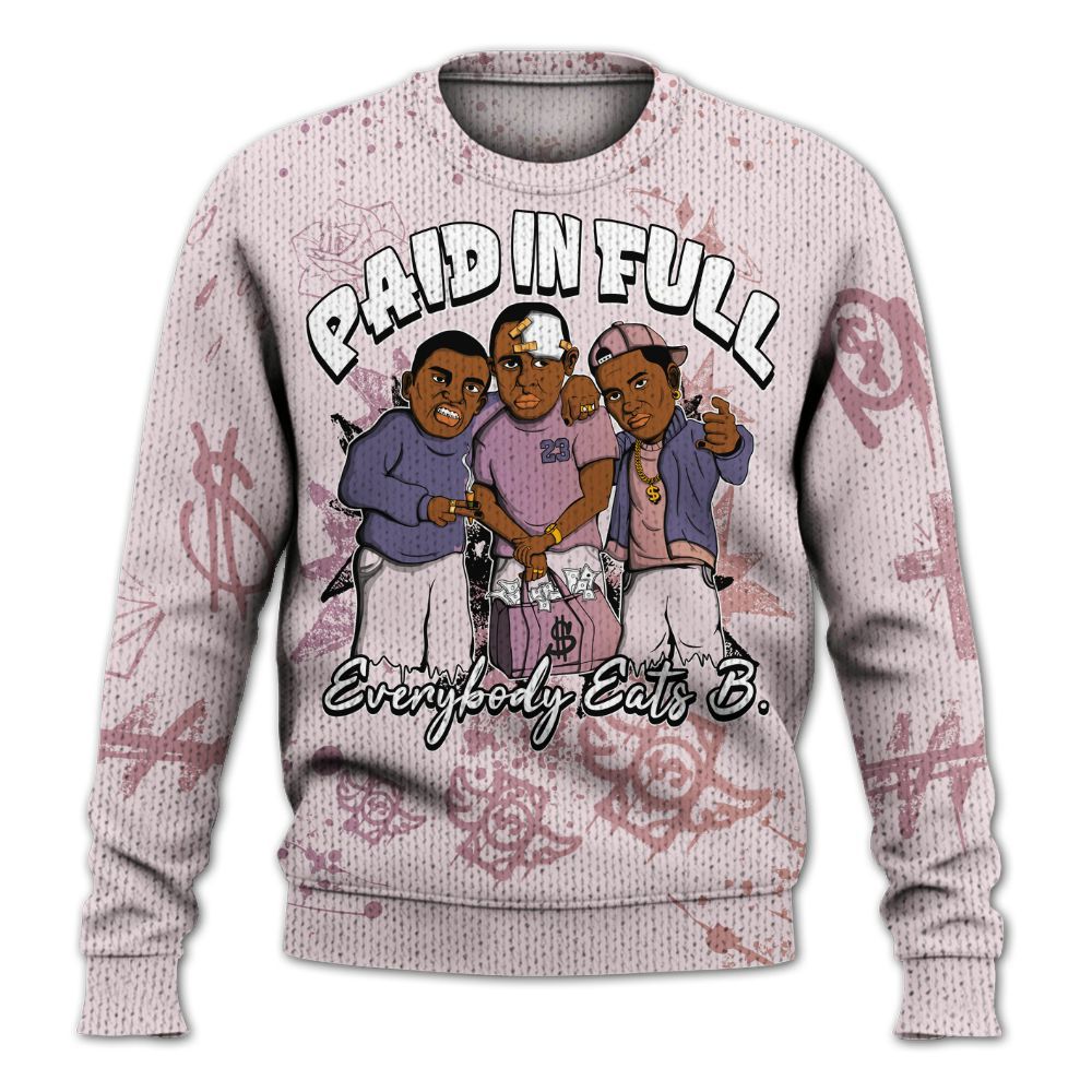 Knitted Sweater To Match Book Sunrise 1s - Everybody Paid In Full Crayon