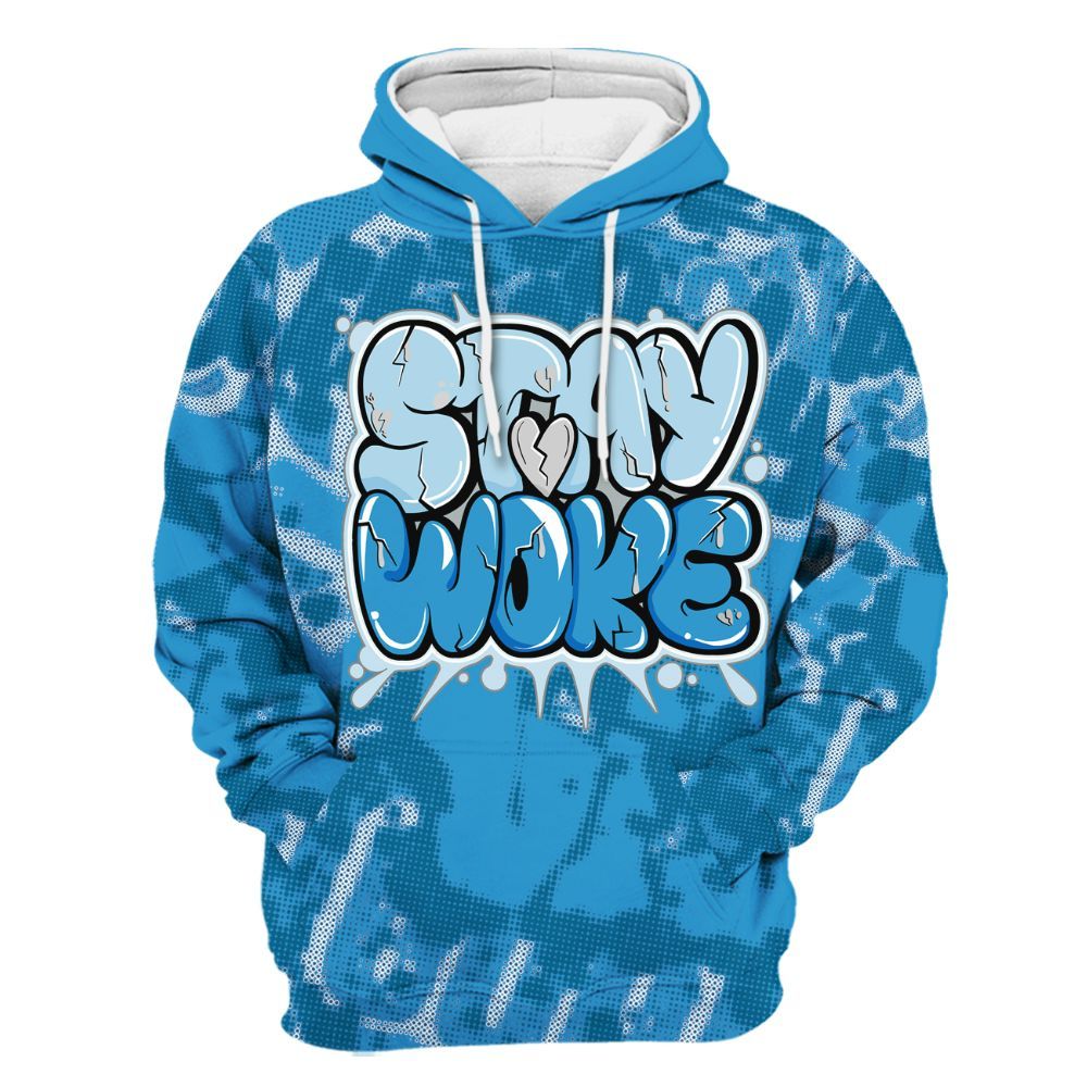 Hoodie To Match Powder Blue 9s - Stay And Woken Street All Over Print