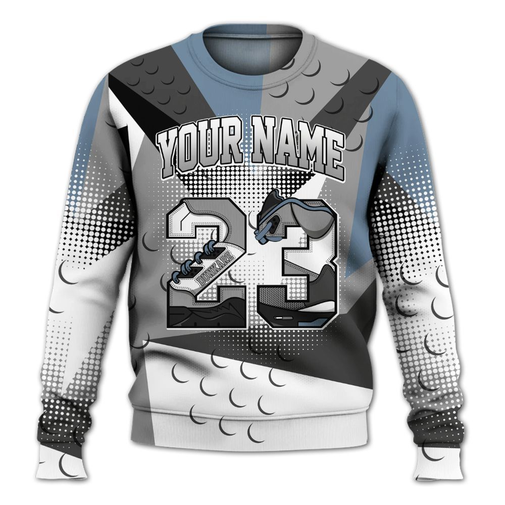 Sweatshirt To Match Black Chrome 6s - Poly Custom Name Number 23 5s All Over Print