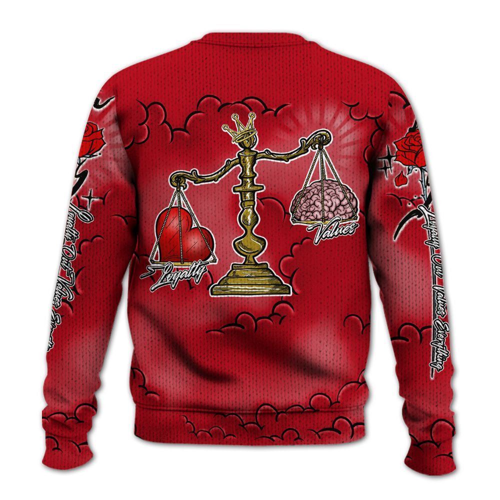 Sweater To Match Bred Velvet 11s - Loyalty Wins Everything Graphic