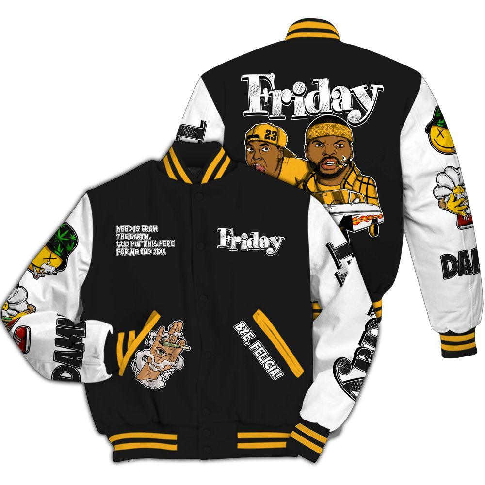 Varsity Jacket To Match White Taxi 12s - Friday Sneaker Stress Style All Over Print