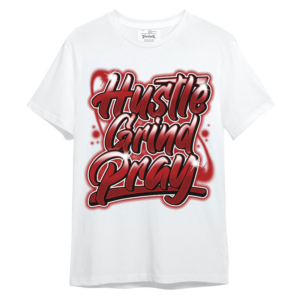 Shirt To Match Red Taxi 12s - Hustles And Prayer Graphic Unisex Shirt