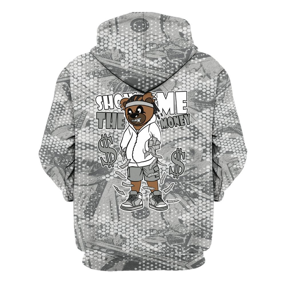 Hoodie To Match Retro Wet Cement 4s - Show Me Bear Banknotes Art All Over Print