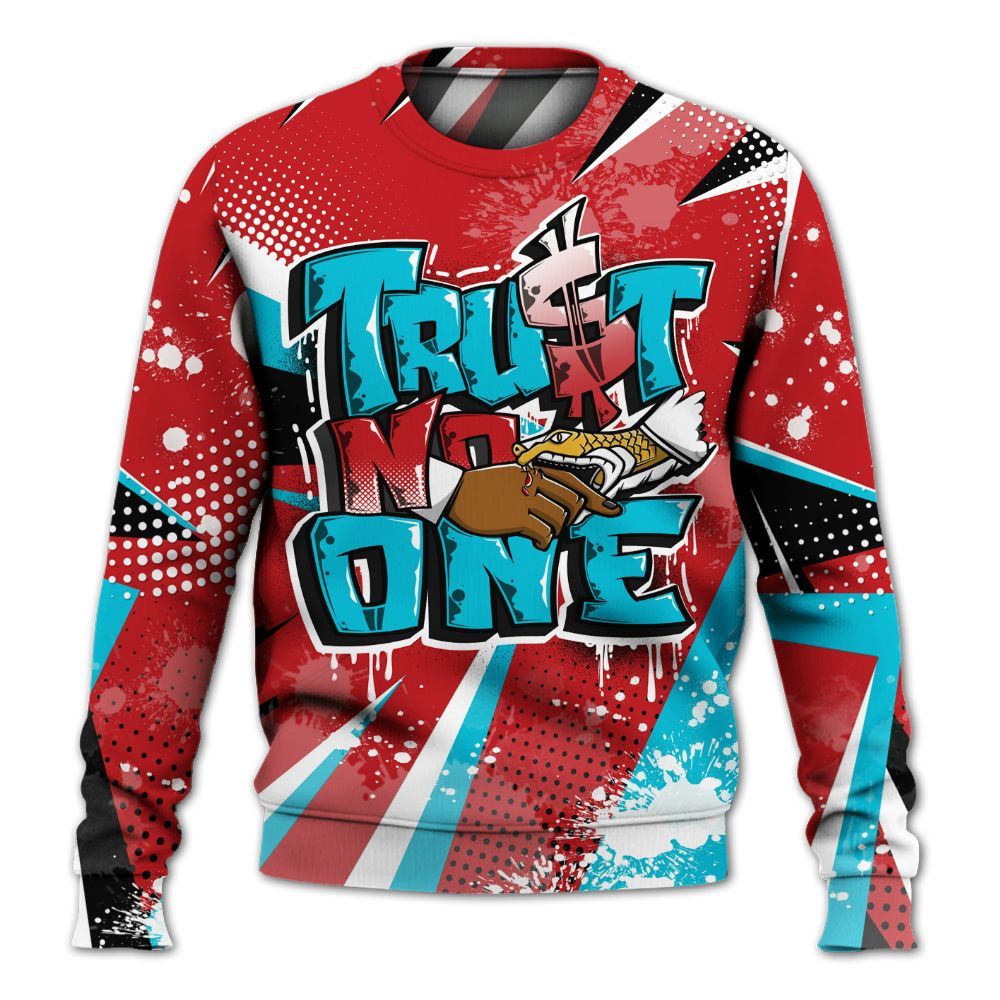 Sweatshirt To Match Dunk Low Fruity Pebbles - Poly Trust No One Dripping All Over Print
