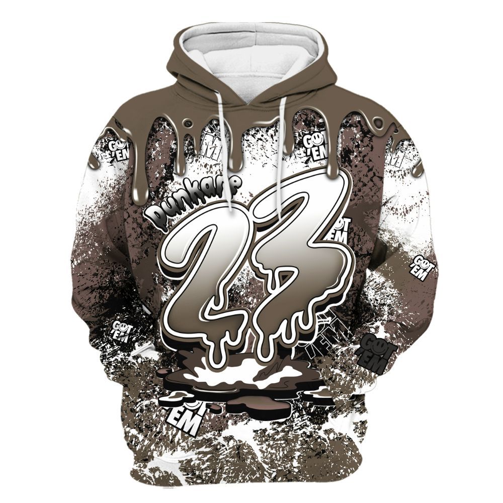 Hoodie To Match AMM Dark Mocha 4s - Dripping 23 Drip All Over Print