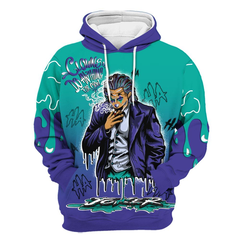 Hoodie To Match Retro Grape 5s - Clowns Do Anything Haha All Over Print