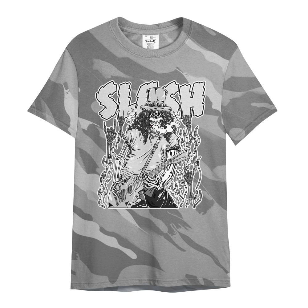 Shirt To Match Black Wolf Grey 12s - Slash Skeleton Colored All Over Print