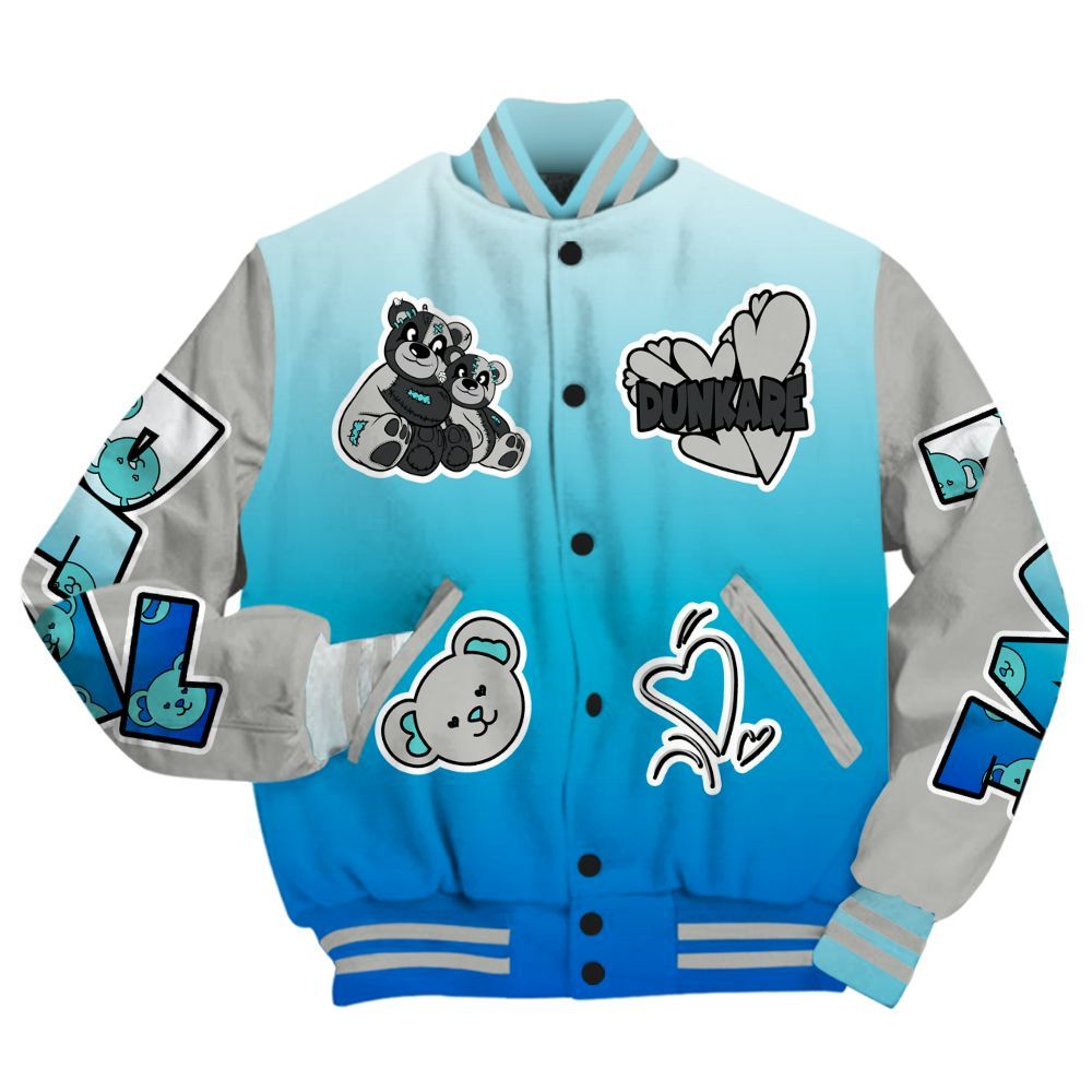 Varsity Jacket To Match Air Max One Block Down Blue - Sincere Fondness Bear All Over Print