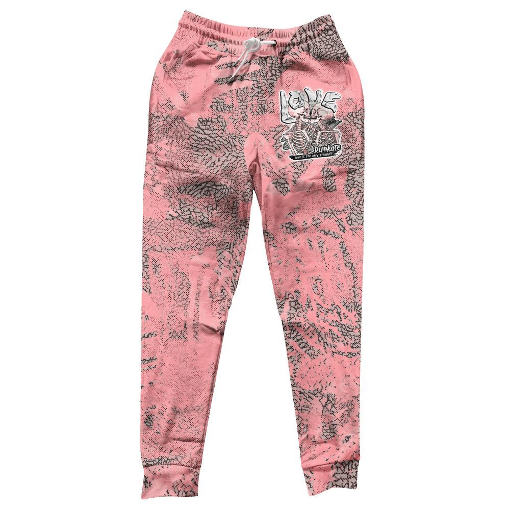 Sweatpant To Match Retro Wings 3s - Skull Love All Over Print