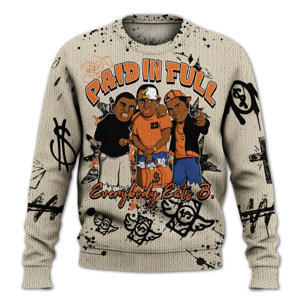 Knitted Sweater To Match Air Max 90 Rattan Birch - Everybody Paid In Full Crayon