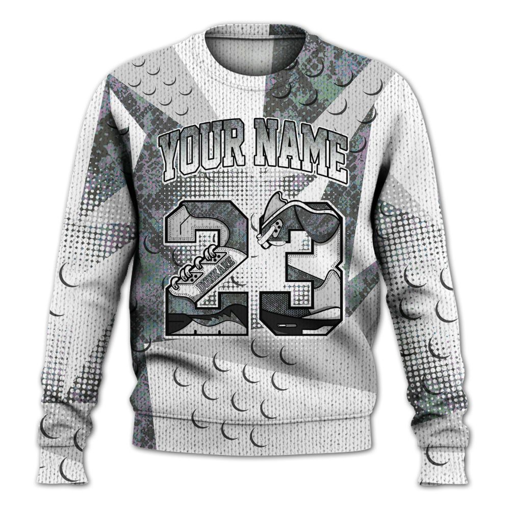 Knitted Sweater To Match Low CNY Year Of The Snake 11s - Poly Custom Name Number 23 5s