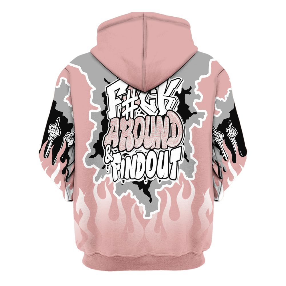 Hoodie To Match Red Stardust 3s - F Around Find Out Graphic Trapped All Over Print