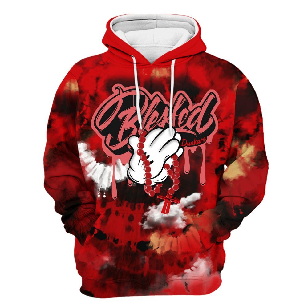 Hoodie To Match Ja 2 Halloween - God Blessed Tie Dye All Over Print