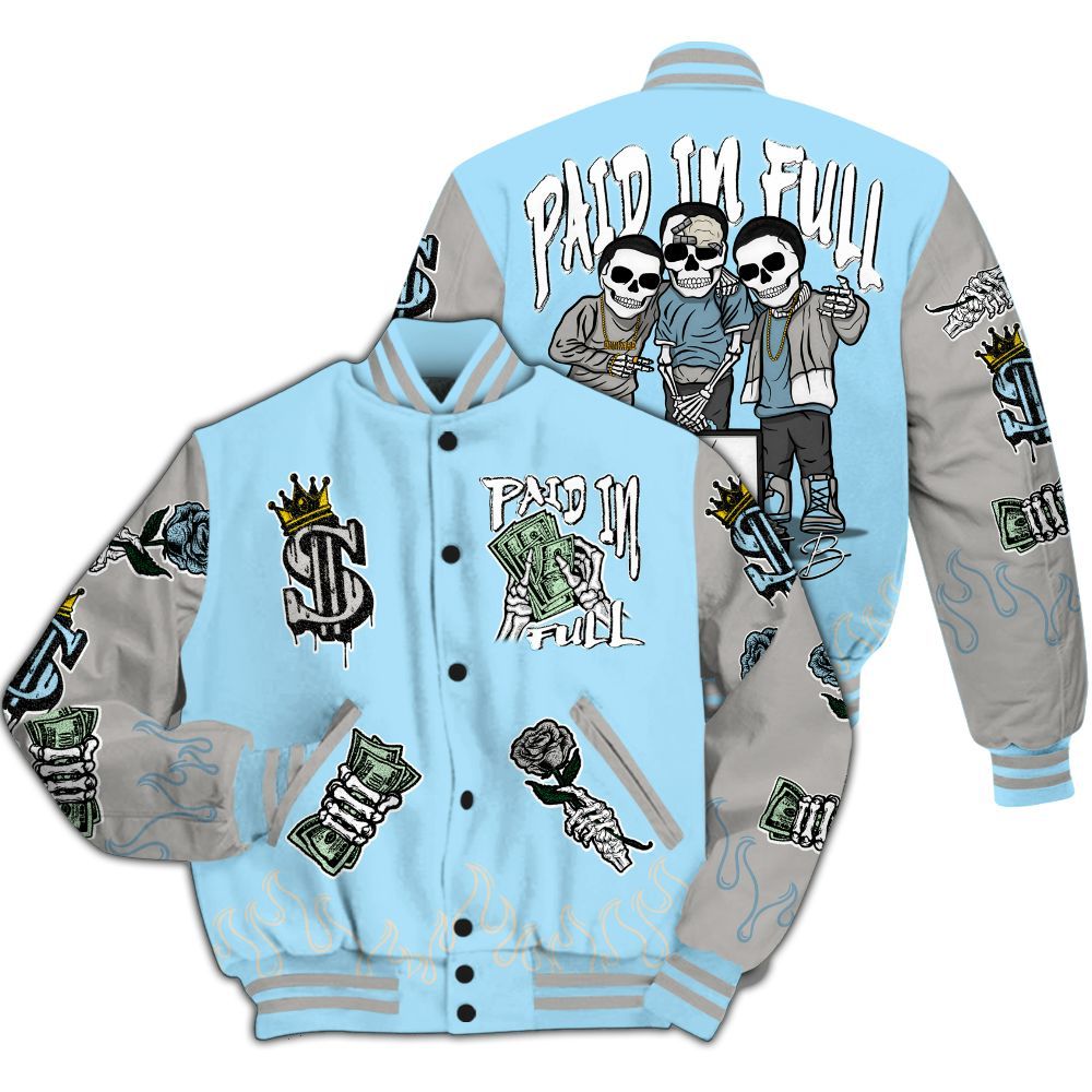 Varsity Jacket To Match Retro SoleFly 13s - Fire Everybody Paid In All Over Print