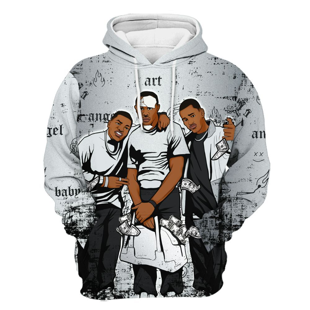 Hoodie To Match Cap And Gown 6s - Paid In Full Money All Over Print