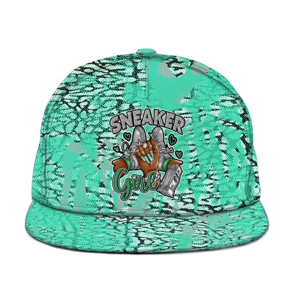 Snapback To Match Black Green Glow 3s - Sneakerz Girlz Heart Grunge Graphic