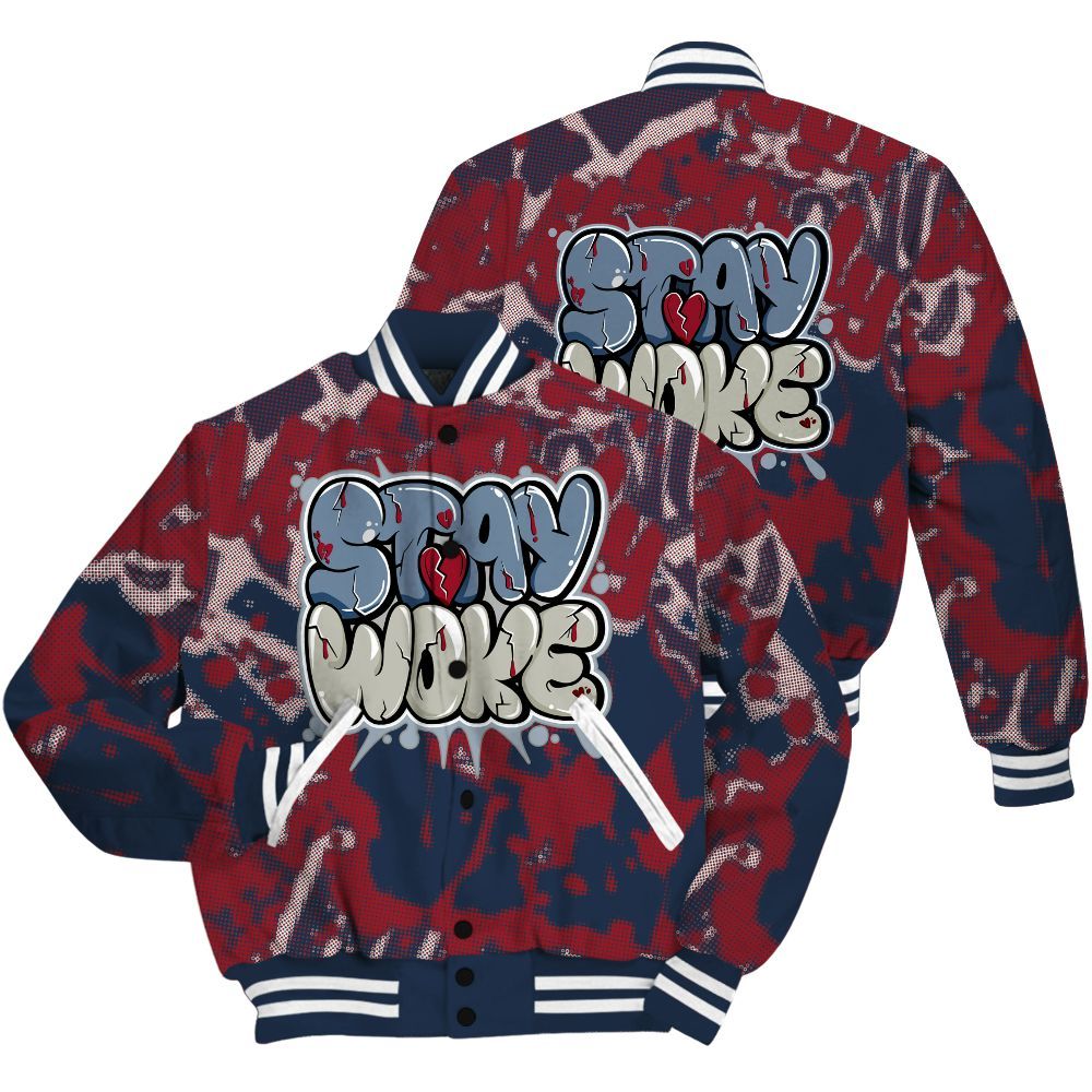 Varsity Jacket To Match Navy Blue 2024 6s Shirt - Stay And Woken Street All Over Print
