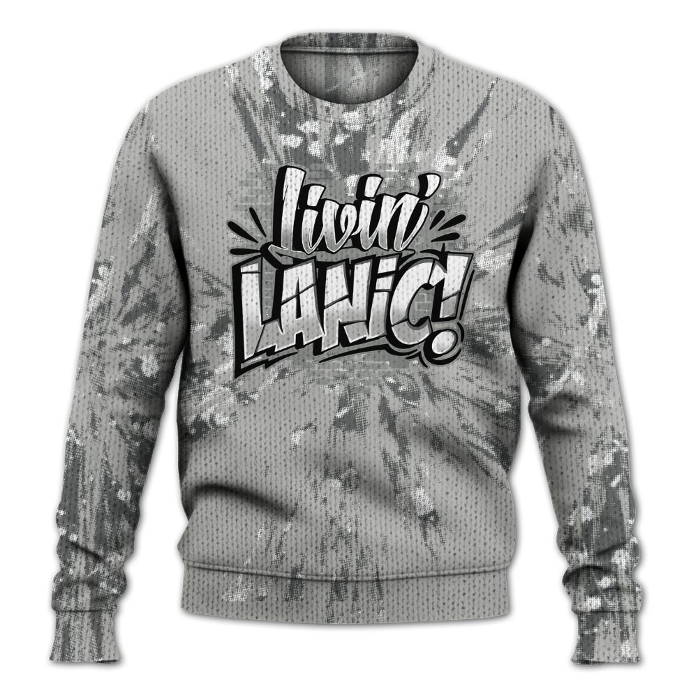 Knitted Sweater To Match Retro Wet Cement 4s - Living Large Graphic Luxury