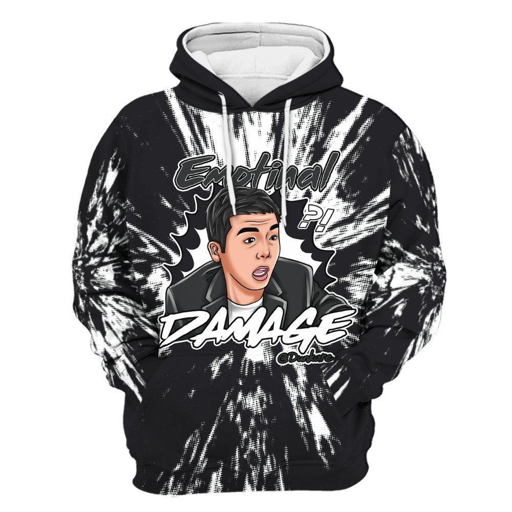 Hoodie To Match White Thunder 4s - Damaged Meme Shirt Unisex Outfit All Over Print