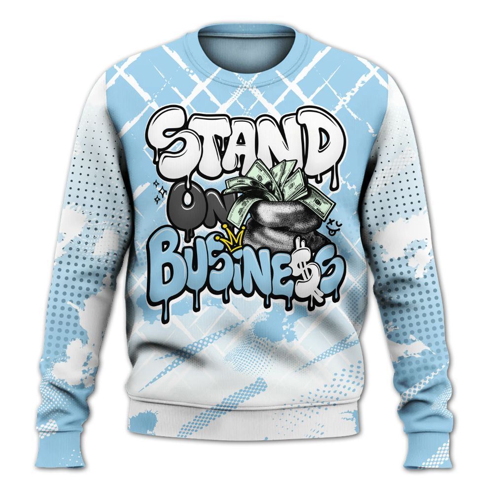 Sweatshirt To Match Legend Blue 11s - Halftone Stand Business Dripping All Over Print