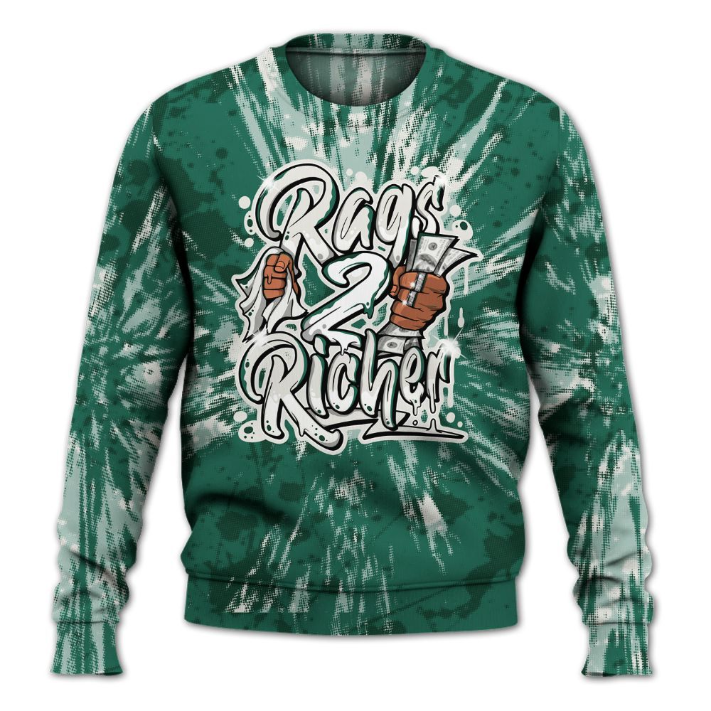 Sweatshirt To Match Oxidized Green 4s - Rag 2 Rich Graphic Luxury All Over Print