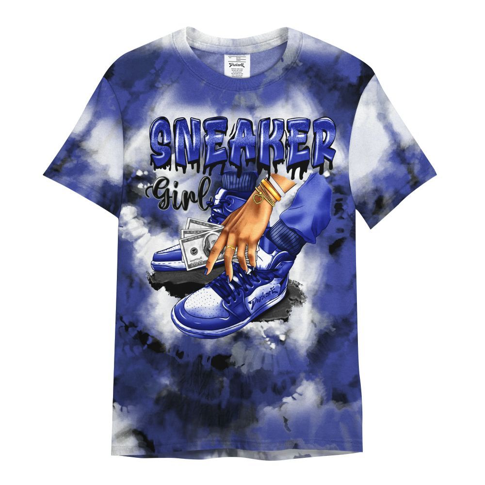 Shirt To Match Shox TL Royal - SNEAKER Girl Money Drip Tie Dye All Over Print