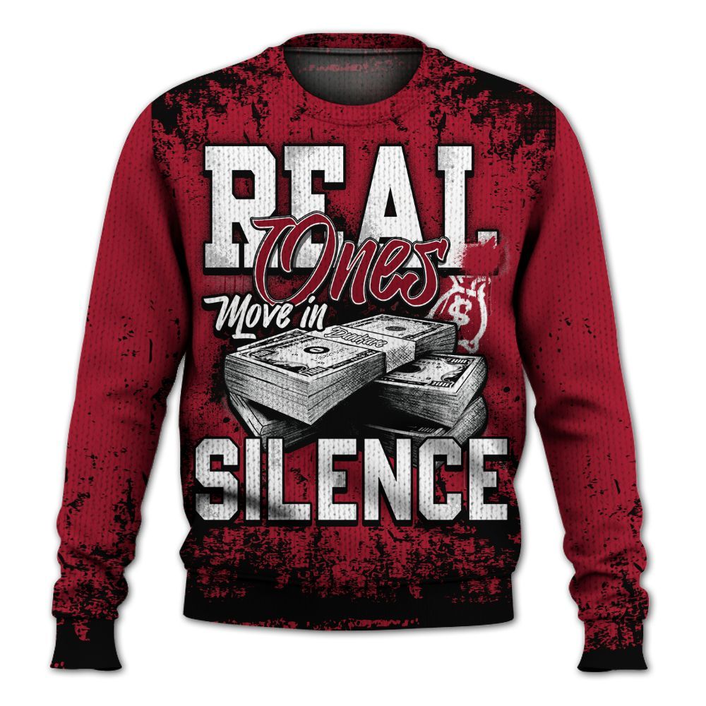 Knitted Sweater To Match High OG Black Toe Reimagined 1s - Move In Silence Money Street Retro