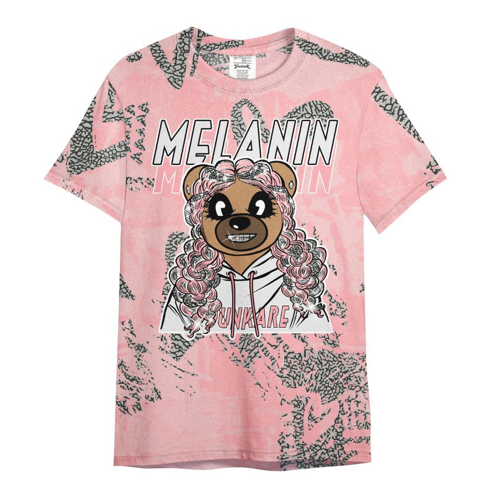 Shirt To Match Retro Wings 3s - Pigments Bear Heart Grunge All Over Print