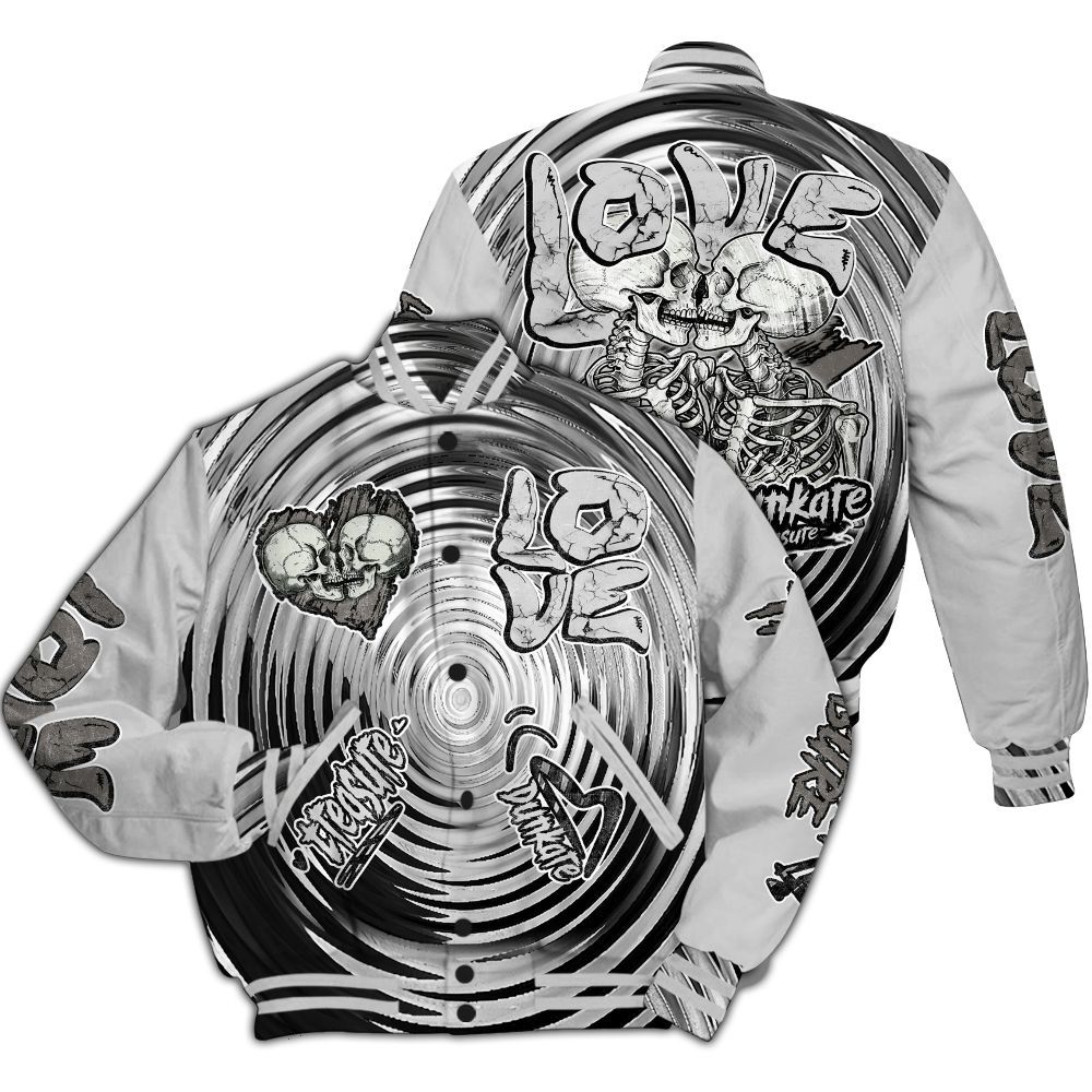 Varsity Jacket To Match Air Foamposite Cat Eye - Skull Bear All Over Print
