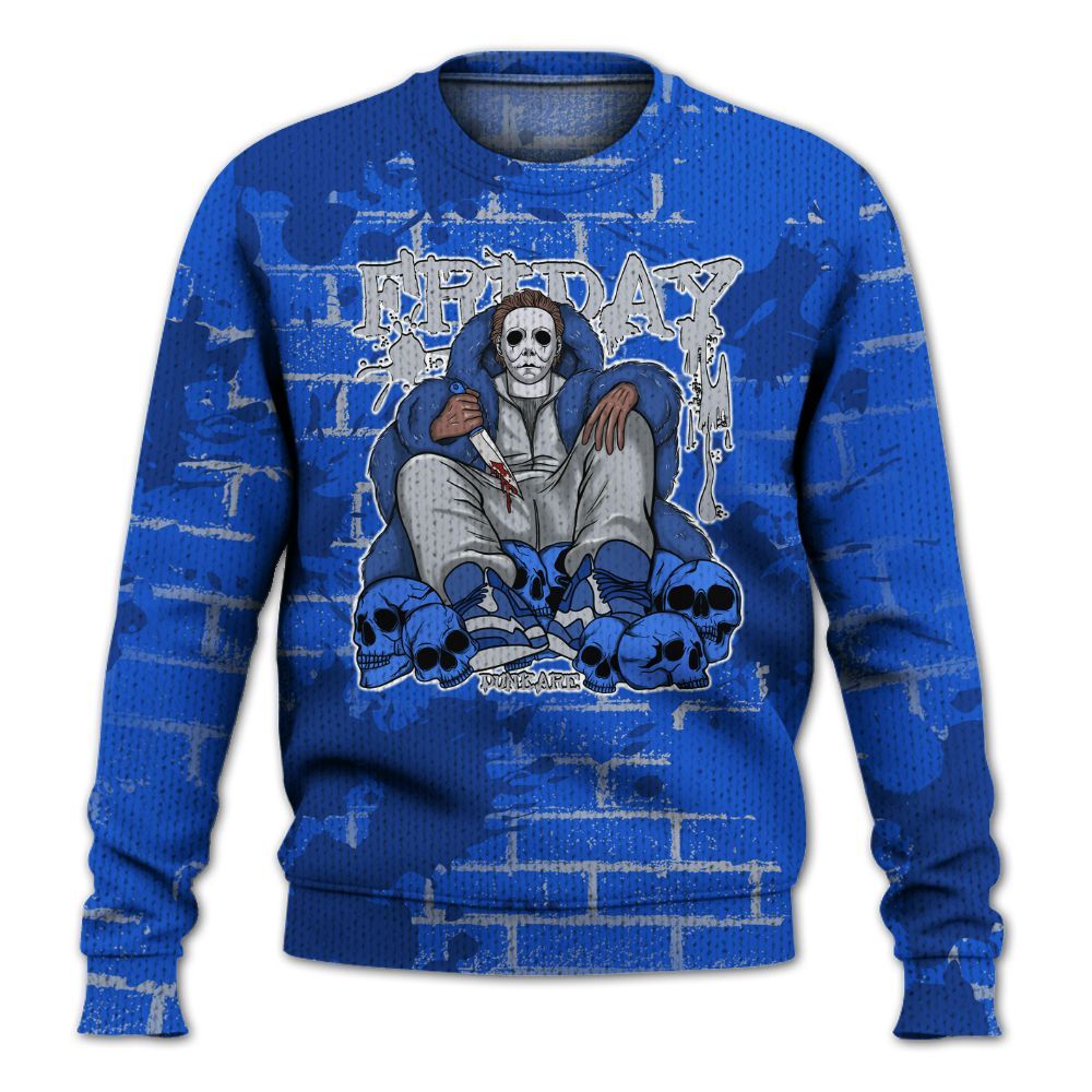 Knitted Sweater To Match Air Foamposite One Royal - Friday Brick