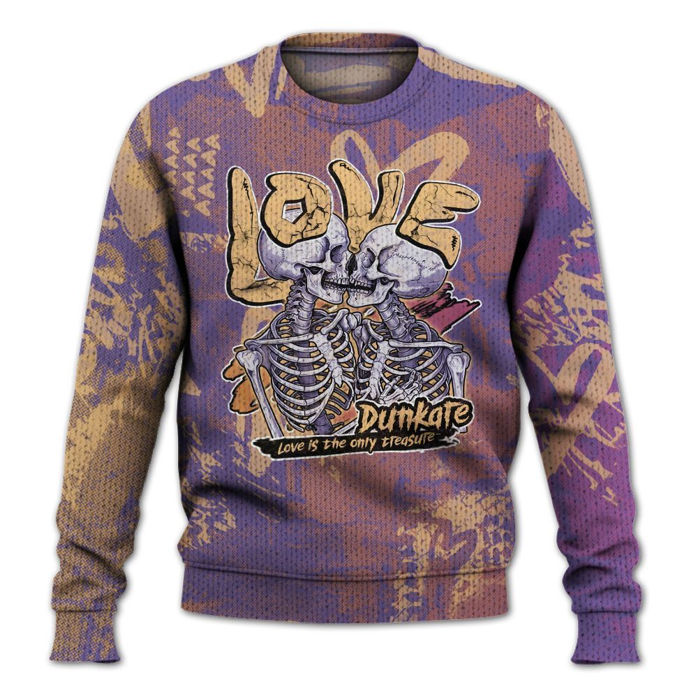 Knitted Sweater To Match Book Sunset 1s - Skull Love