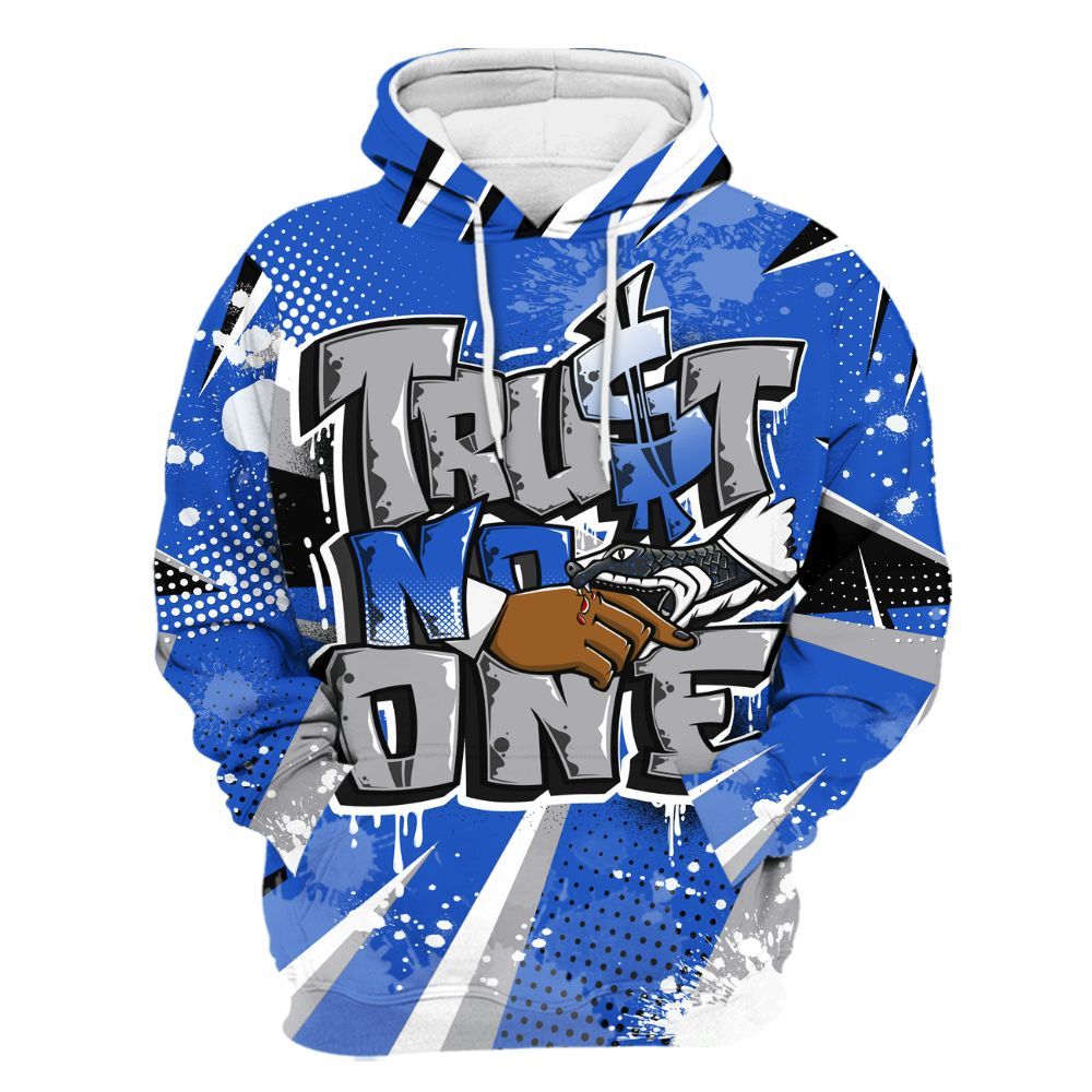 Hoodie To Match Retro Stealth 5s - Poly Trust No One Dripping All Over Print