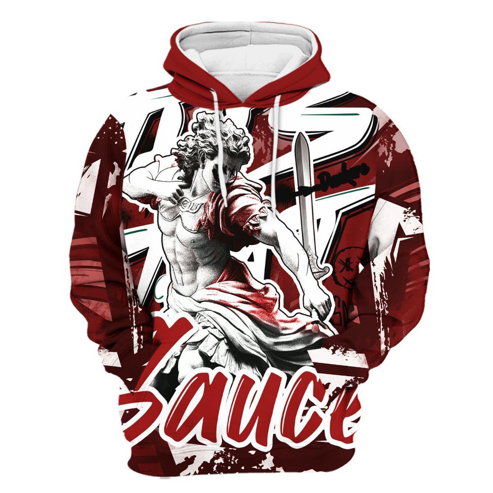 Hoodie To Match Red Taxi 12s - This That Sauce Retro Red Taxi 12s Outfit All Over Print