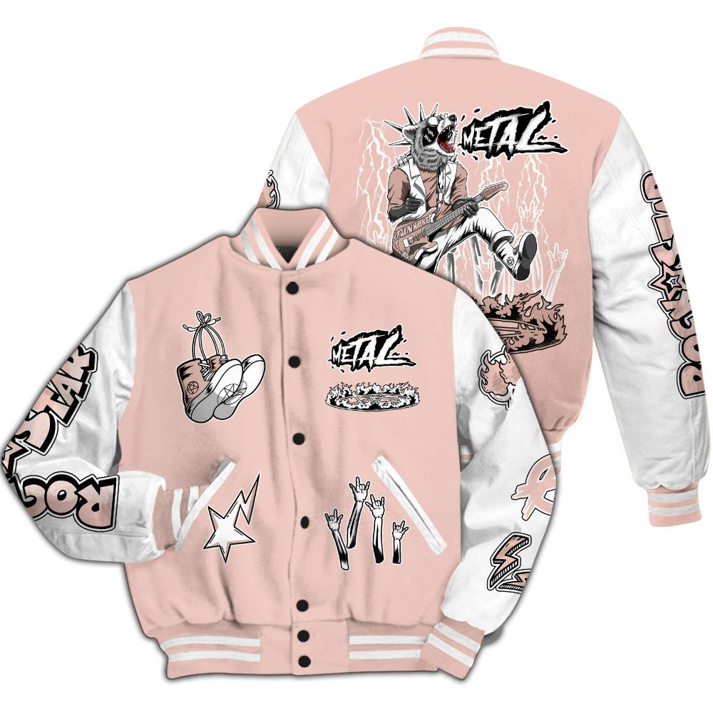 Varsity Jacket To Match Low Legend Pink 11s - Punk Rock Raccoon All Over Print