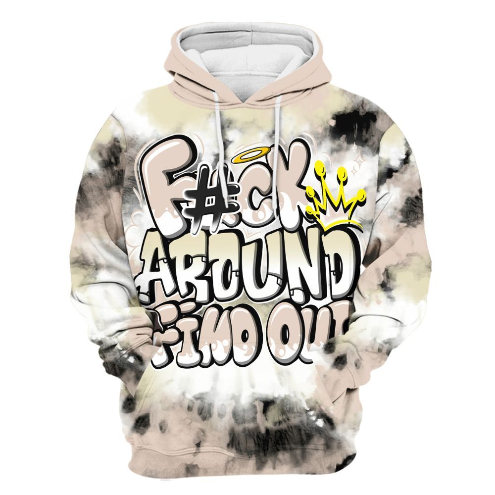 Hoodie To Match A Ma Maniere X Fossil Stone 4s - Tie Dye FK Around Find Out All Over Print