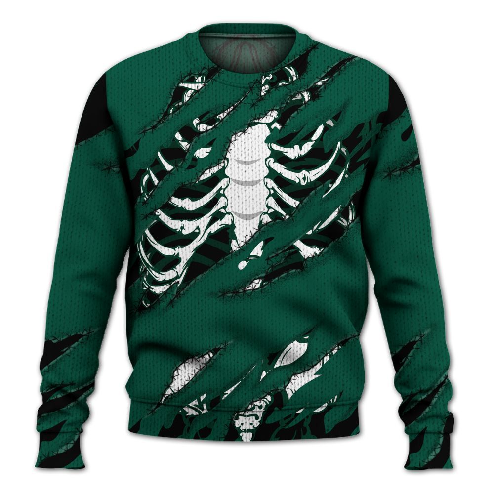Knitted Sweater To Match Oxidized Green 4s - GOT 'EM Skeleton Scratch
