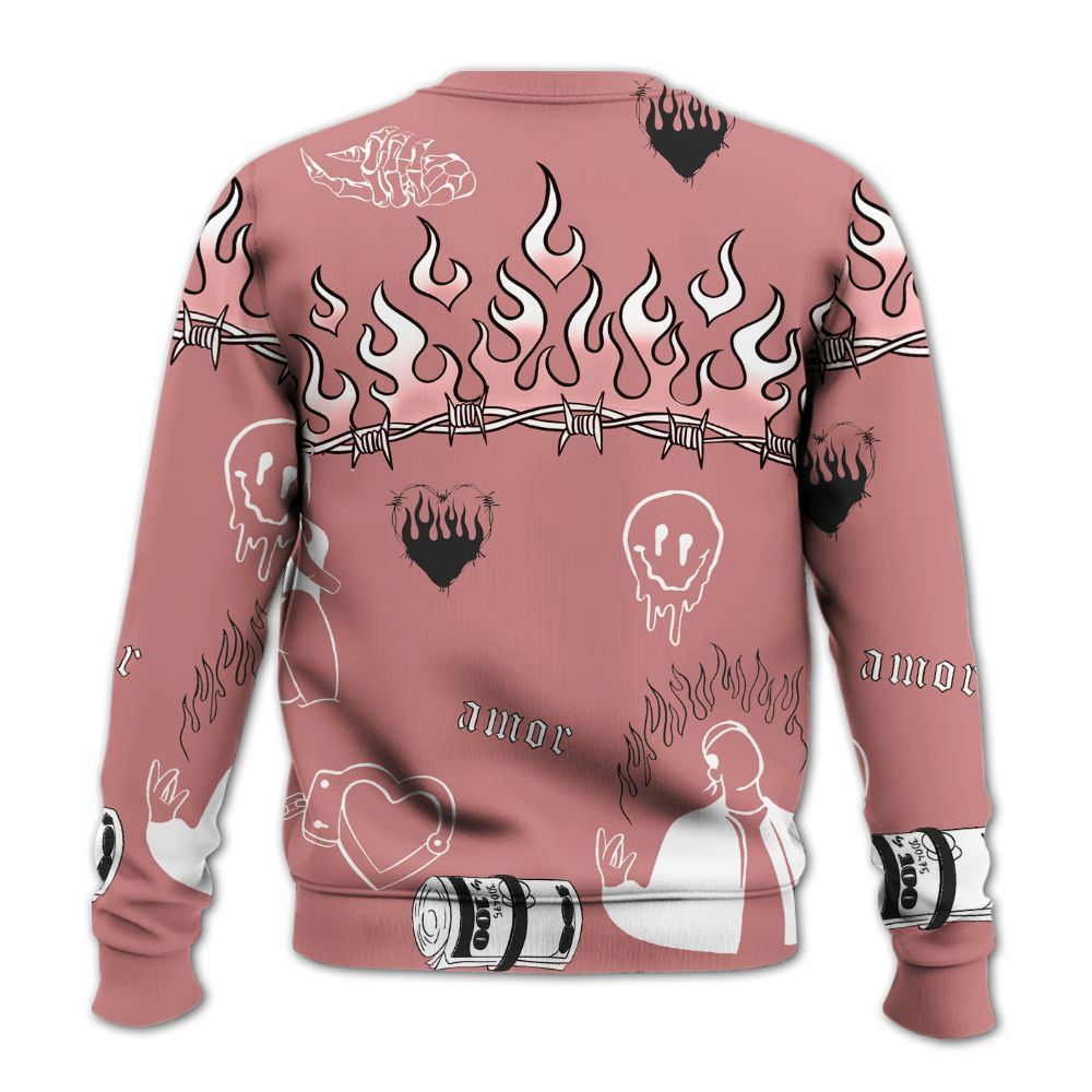 Sweatshirt To Match Low OG Rust Pink 1s - Snake Trust No One All Over Print