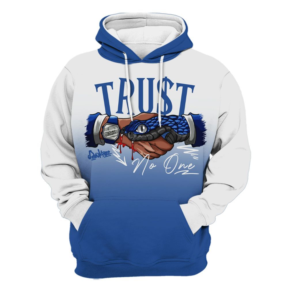 Hoodie To Match High OG True Blue 1s - Snake Trust No One Drip All Over Print