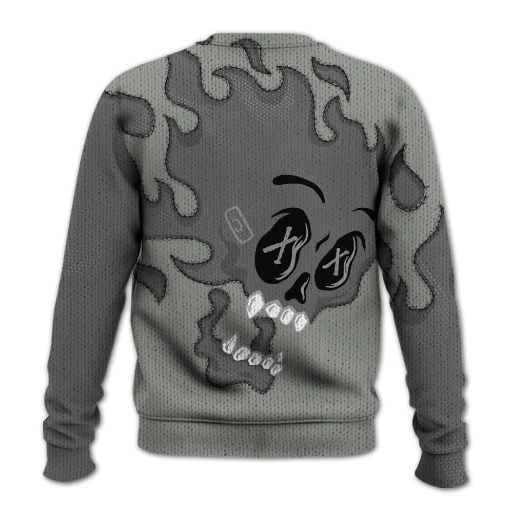 Knitted Sweater To Match Paris Olympics 4s - All Hustle No Lucky Skull