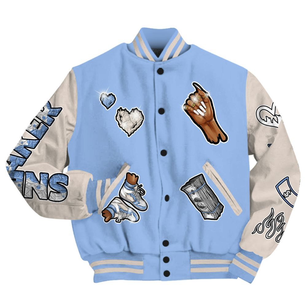 Varsity Jacket To Match Air Max 1 Royal Pulse - Sneakerz Girlz All Over Print