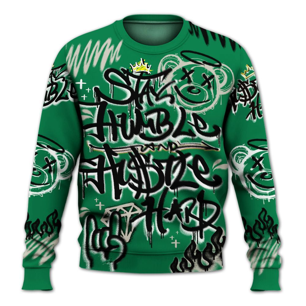 Sweatshirt To Match Lucky Green 2s - Humble Drip Streetwear Graffity All Over Print