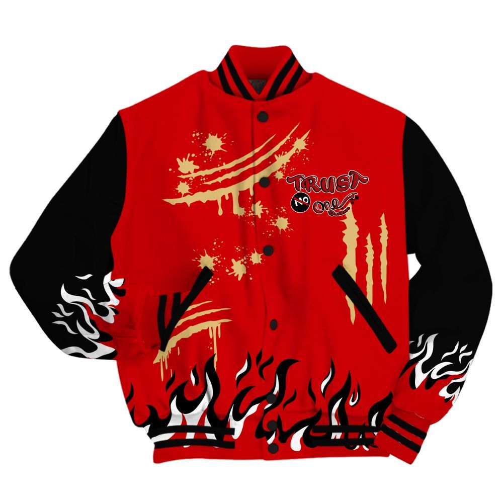 Varsity Jacket To Match Ja 2 Halloween - Graphic Trust No One All Over Print