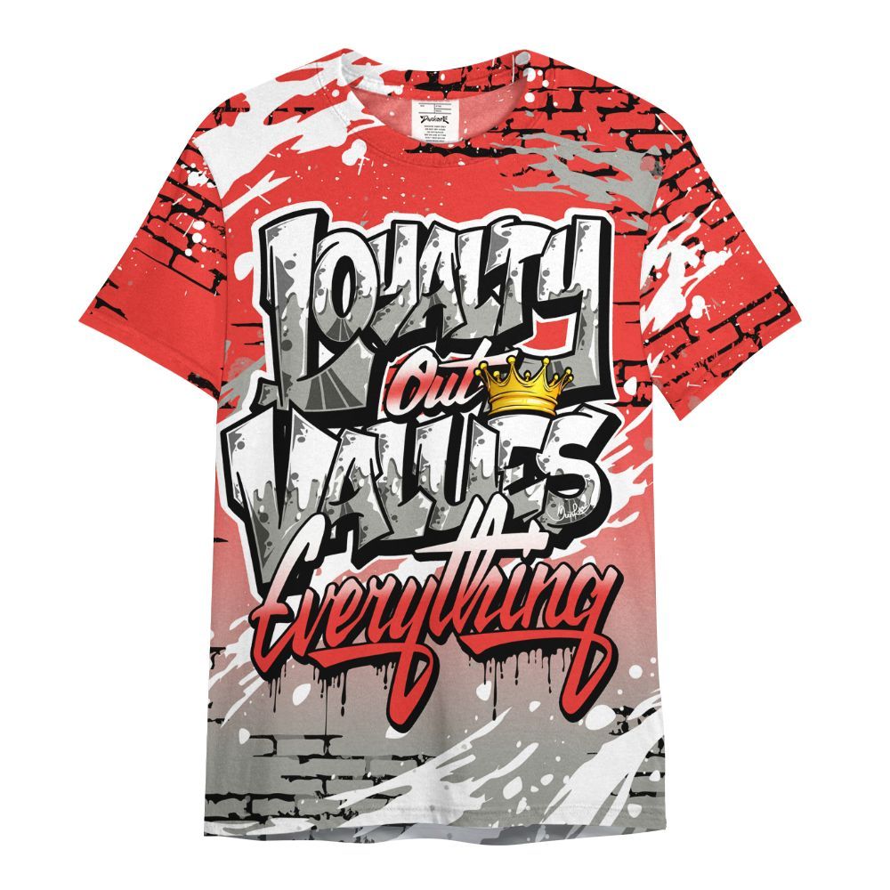 Shirt To Match Vomero 5 Bright Crimson - Values Of Loyalty Drip All Over Print